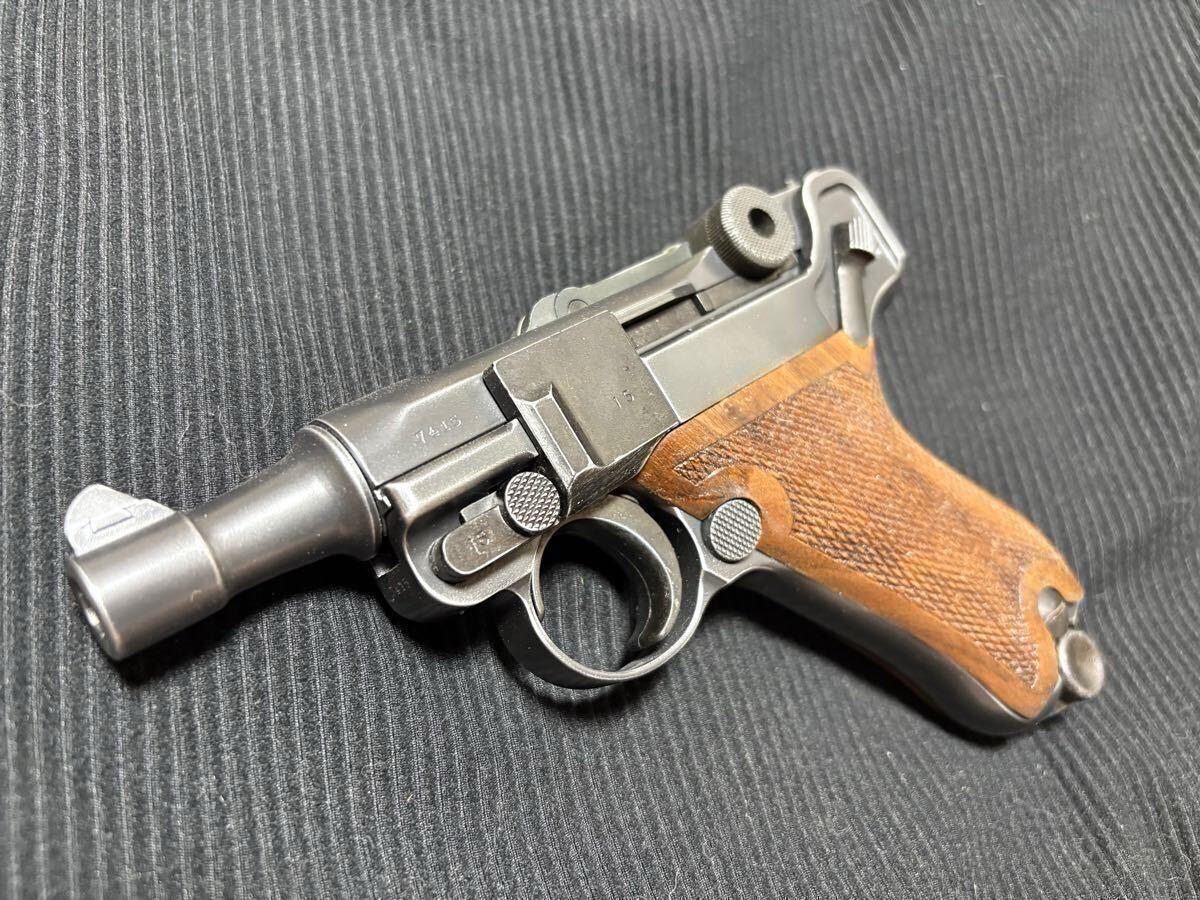 タナカ　ルガーP08ベース　ベビールガー　木グリ付き　ABS ビンテージ加工