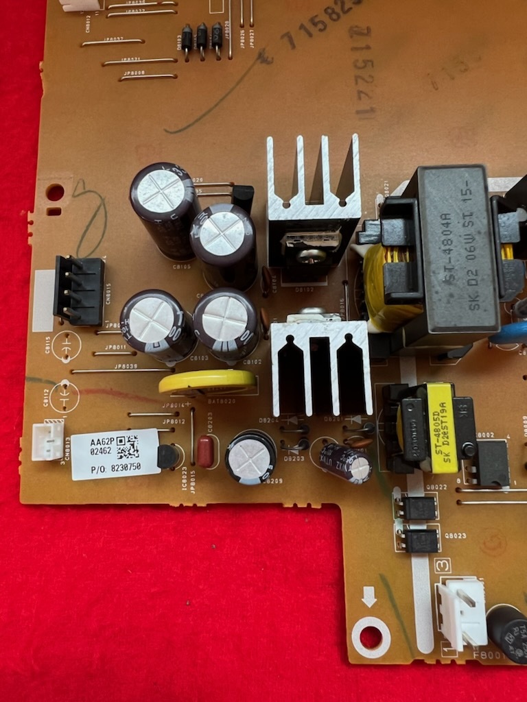 動作品 Toshiba ブルーレイレコーダー RD-BR610 から取外した PC-POW-BZ810 FWY1065-1 電源基板 部品 (G2)