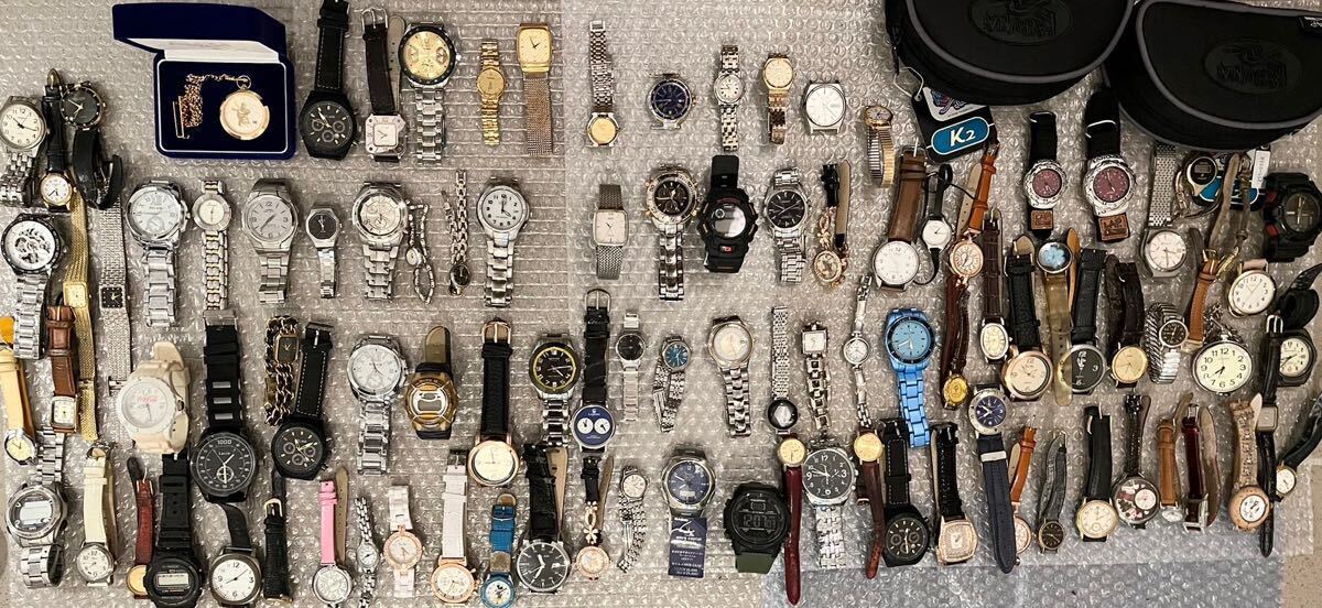 ★1円★ 100点 腕時計 時計　ブランド まとめ 大量 セット SEIKO Burberry CITIZEN GUCCI Dunhill RADO CASIO CK不動 ジャンク 