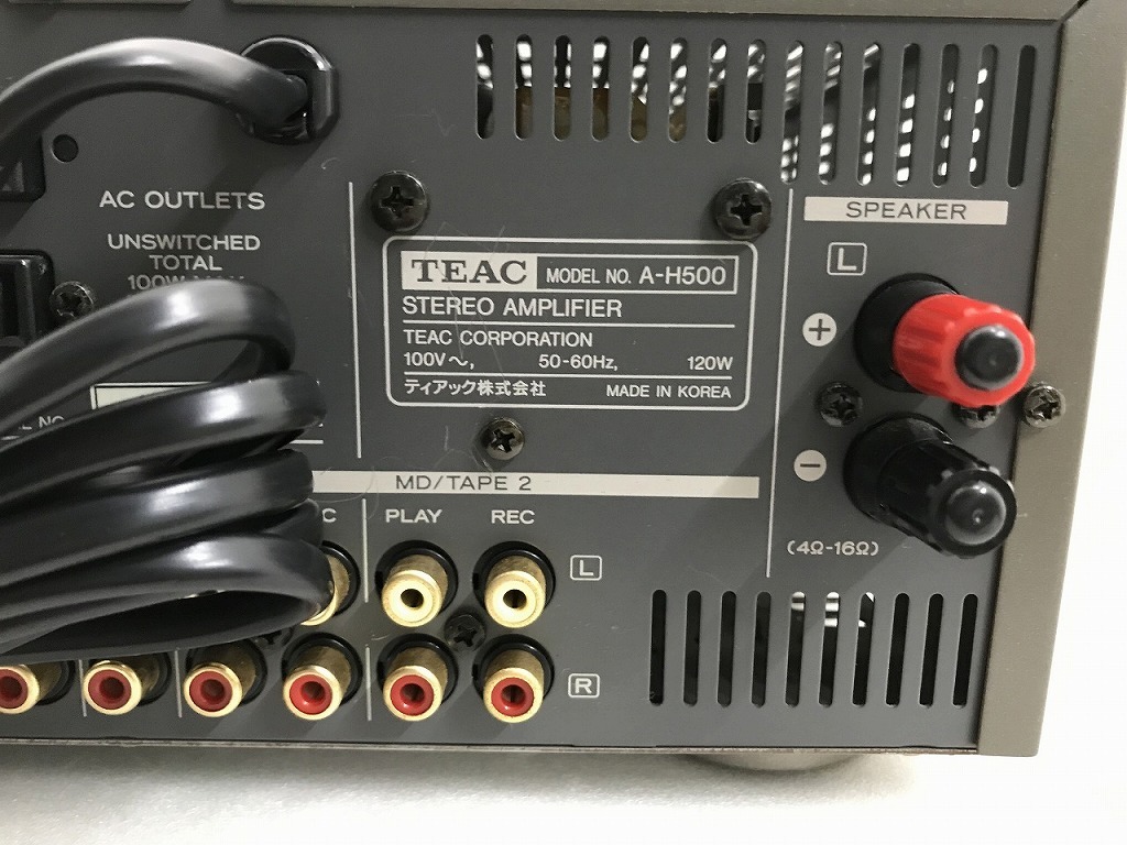 ティアック TEAC プリメインアンプ A-H500 一般 ティアック TEAC プリメインアンプ A-H500 一般