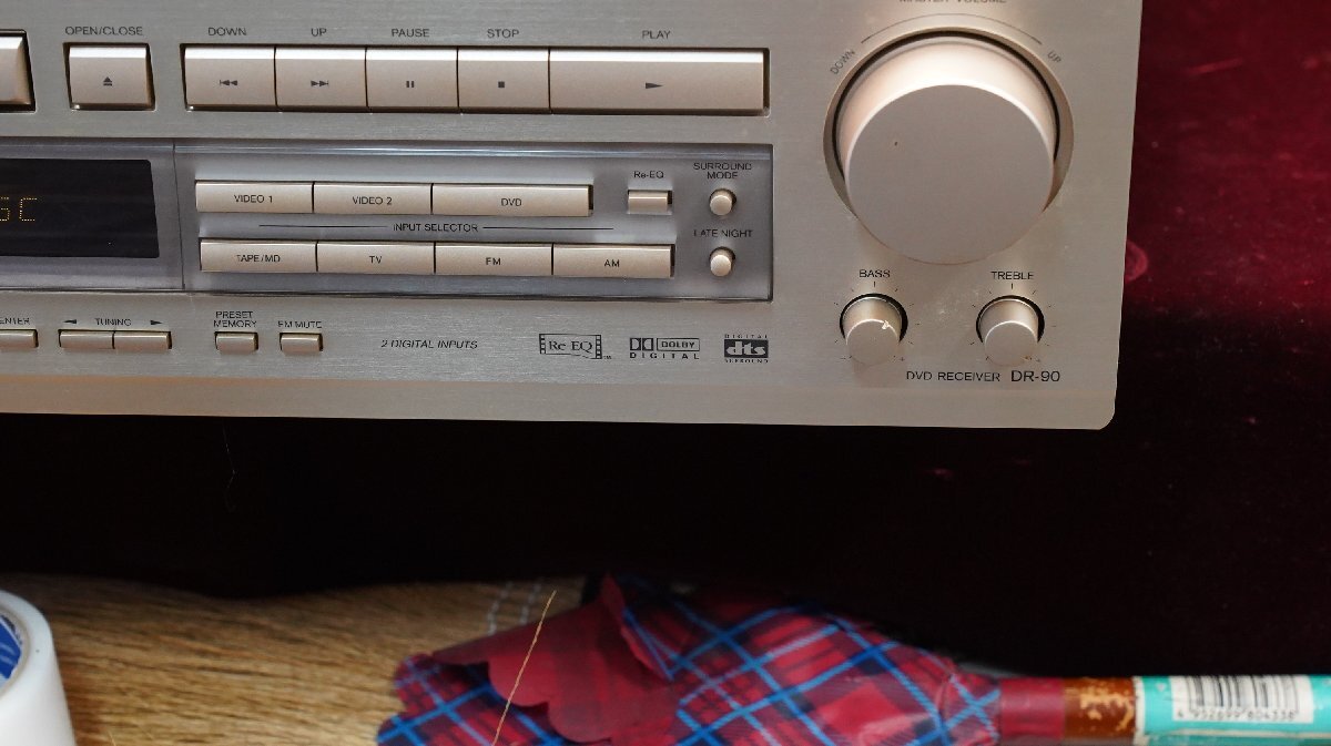 A&P ONKYO:DR90:DVDレシ-バ-:リモコン付:CD/DVD不良 A&P ONKYO:DR90:DVDレシ-バ-:リモコン付:CD/DVD不良
