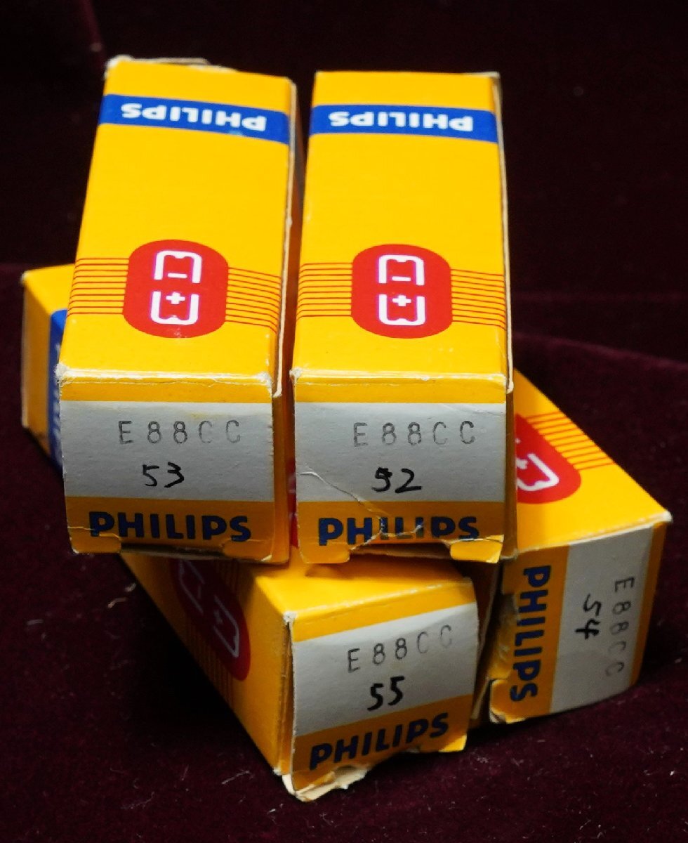 A&P 真空管:PHILIPS:E88C(4本)金メッキ端子::特性仔細不明 A&P 真空管:PHILIPS:E88C(4本)金メッキ端子::特性仔細不明