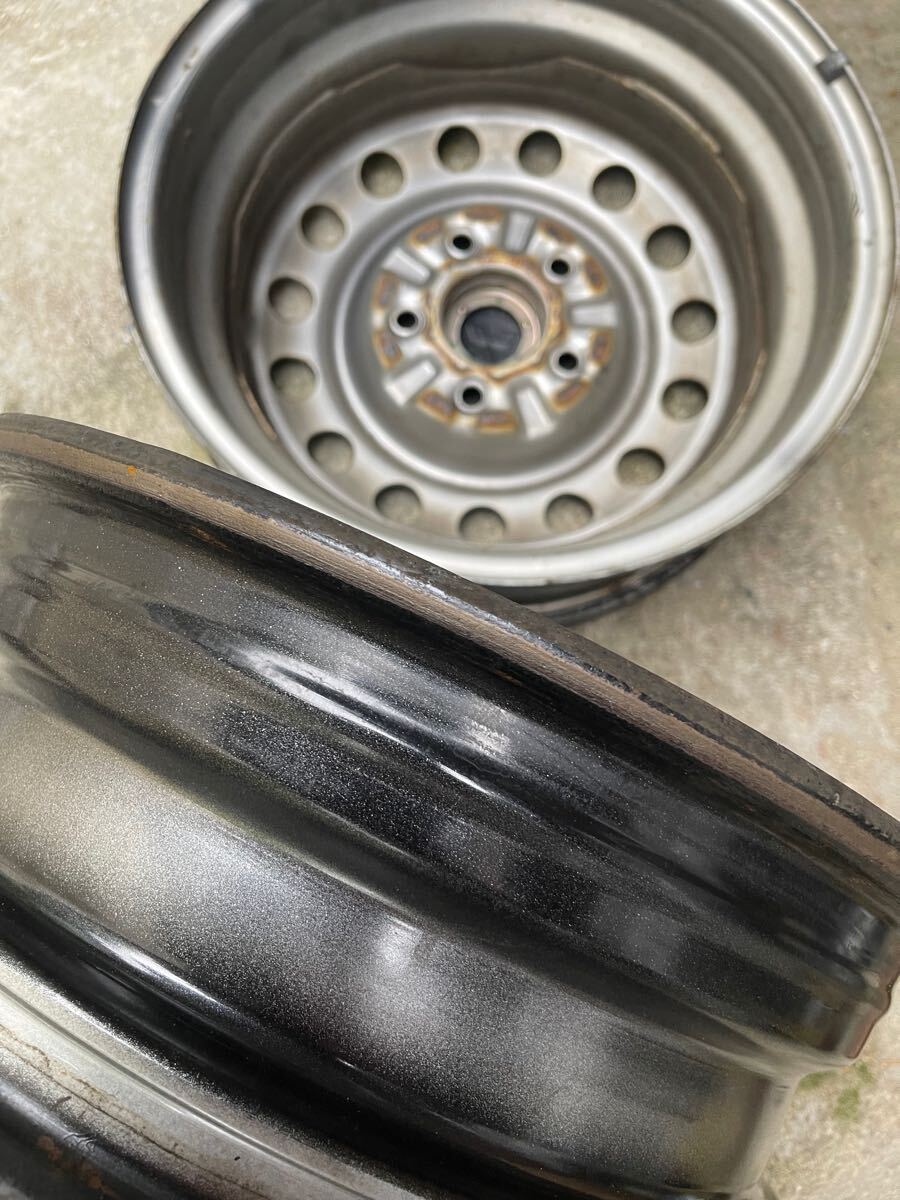 パジェロミニ H58A 純正ホイール 2本セット スチール鉄チン 15x5