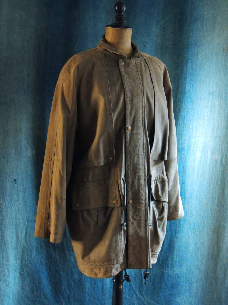 80sビンテージ1980年代シープスキン羊革ブルゾン オーバーコート ライディングジャケット革ジャンBELSTAFF BARBOUR POLO COUNTRY古着70s90s
