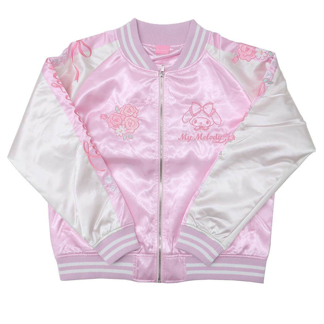 マイメロディ スカジャン アウター レースピンクローズ サンリオ 丸眞 プレゼント キャラクター グッズ
