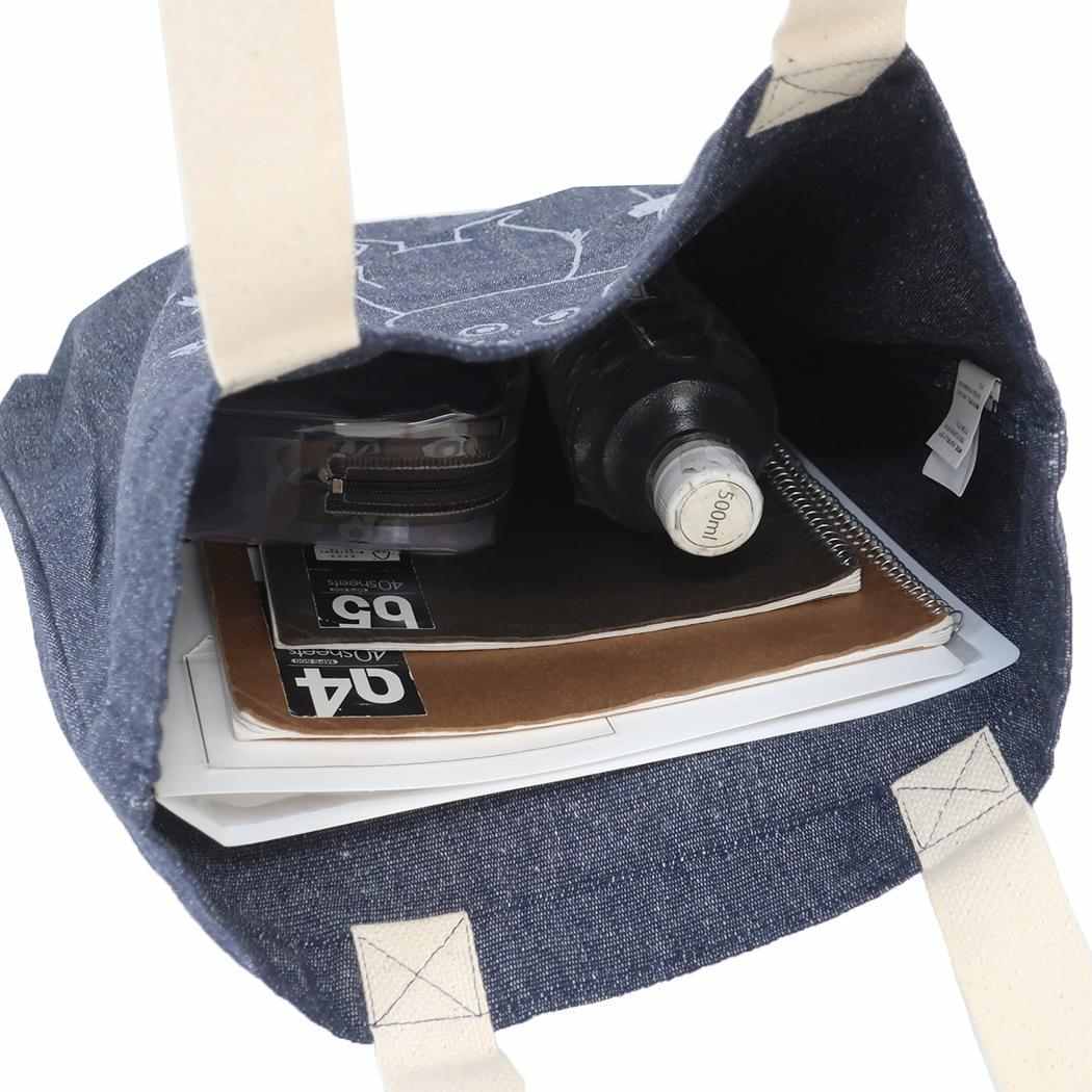 ムーミン トートバッグ シャンブリックトートバッグ ネイビー 北欧 ワタナベ 手提げかばん キャラクター グッズ_画像3