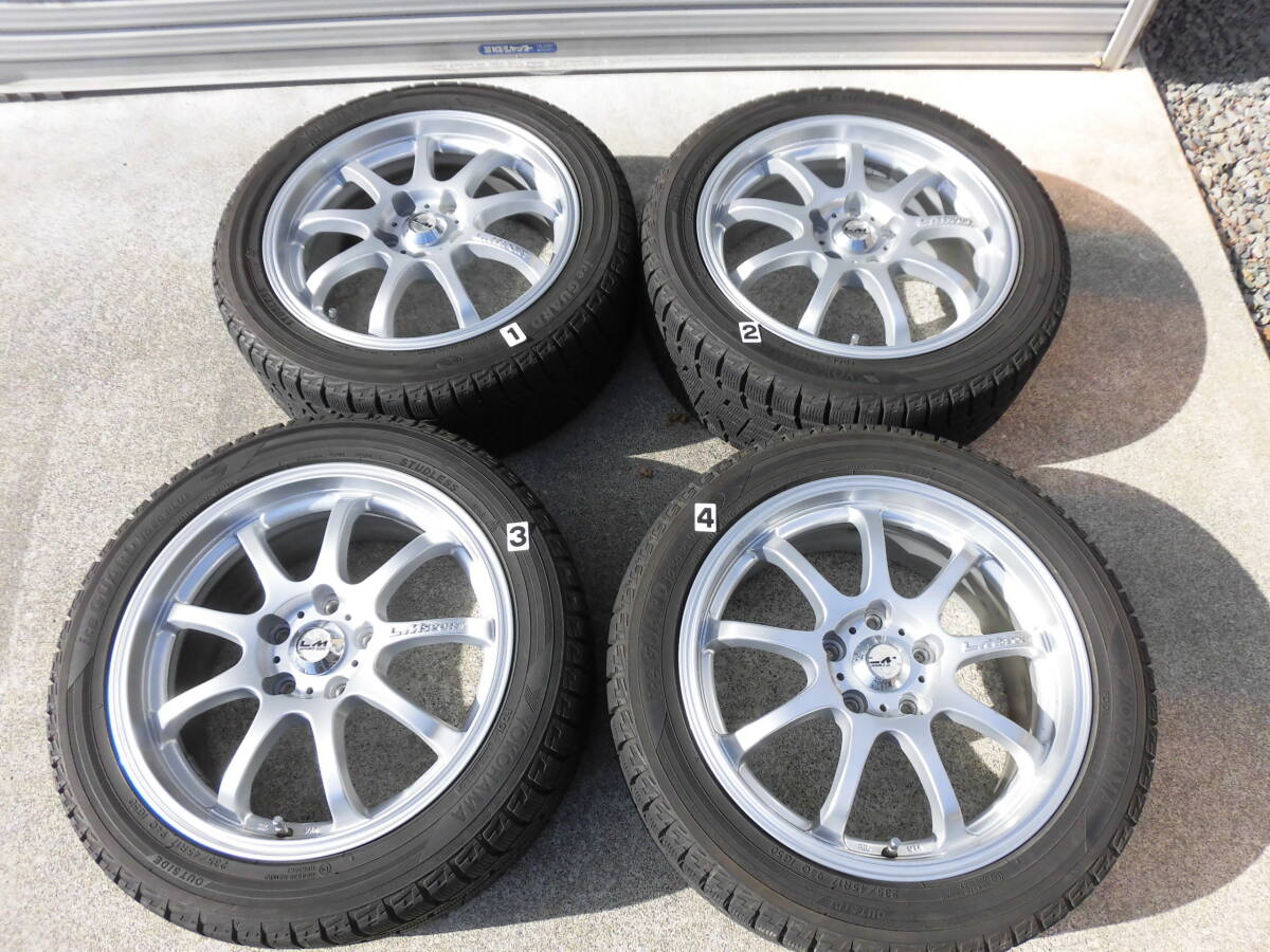 バリミゾ　バリミゾ　8-9分山　ガリキズなし　美品　235/45R17 114.3 5穴　オフ50　1775　 ヨコハマ　アイスガード　iG50PLUS　