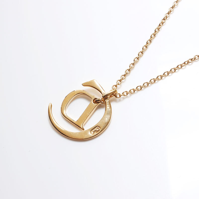  Christian Dior Christian Dior колье CD Logo Gold 