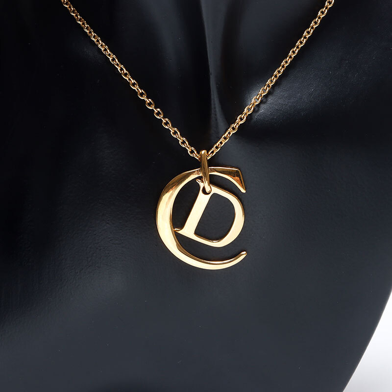  Christian Dior Christian Dior колье CD Logo Gold 