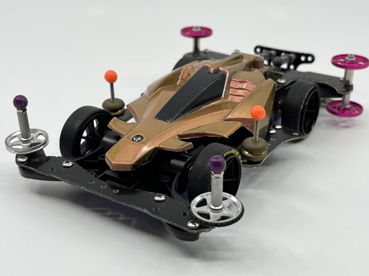 TAMIYA タミヤ ミニ四駆 ARシャーシ アバンテMk.Ⅱクリヤーボディ付 組立完成品 オプションパーツ付 箱無 走行動作確認済 車体のみ 現状品