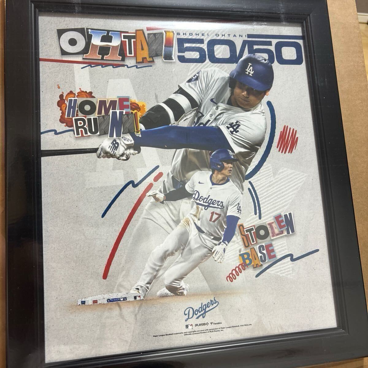 MLB 大谷翔平 ドジャース フォトフレーム 50/50達成記念 Club 約38cm x 