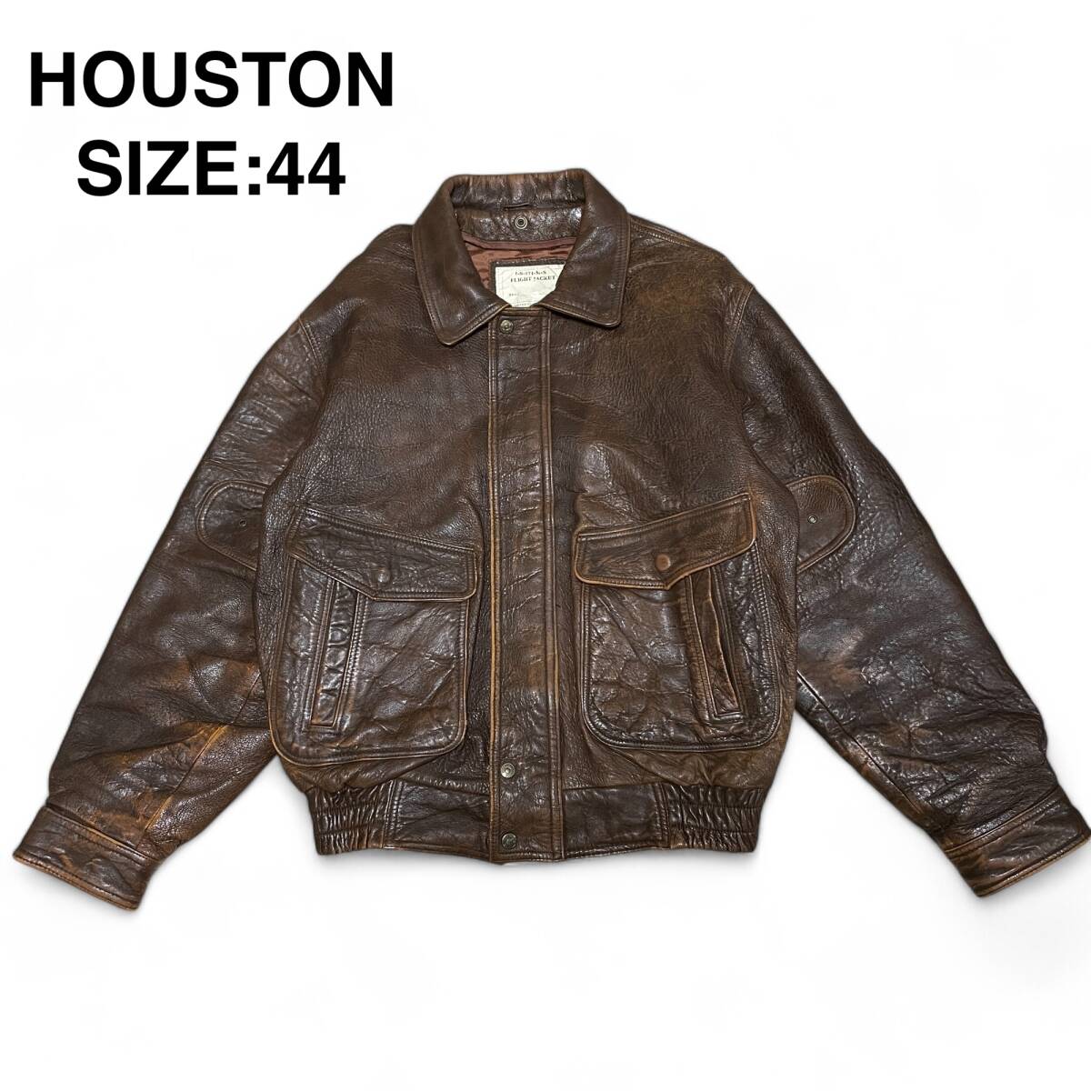 HOUSTON ヒューストン I-S-674-M-S フライトジャケット レザー HOUSTON ヒューストン I-S-674-M-S フライトジャケット レザー