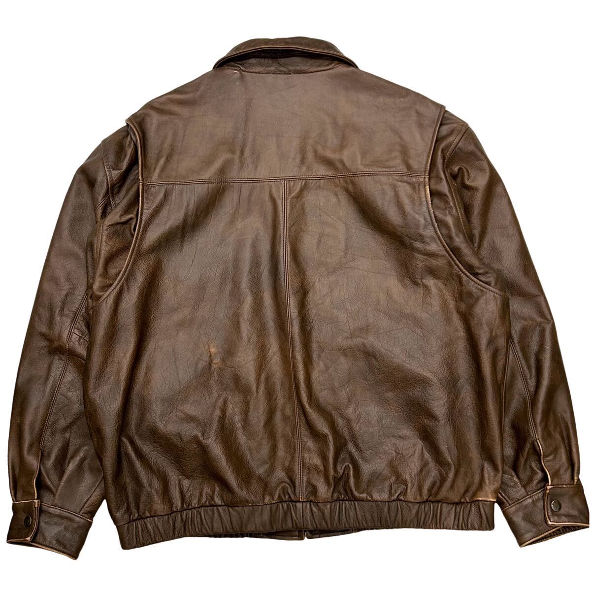 クリーニング済み ST JOHN'S BAY レザージャケット XL ブラウン クリーニング済み ST JOHN'S BAY レザージャケット XL ブラウン