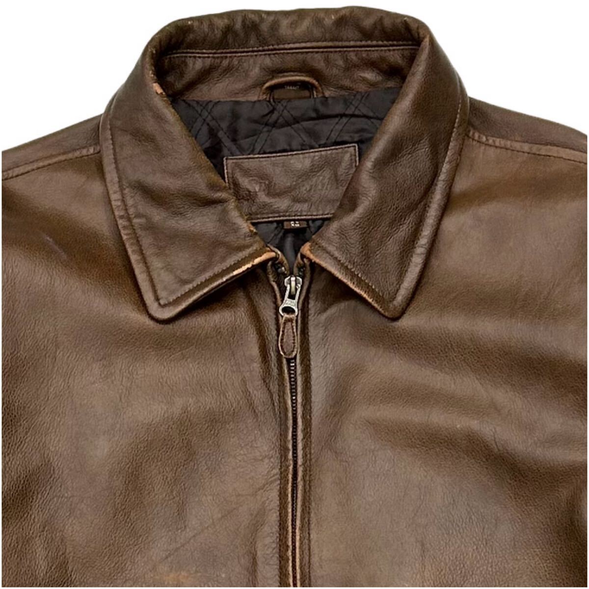 クリーニング済み ST JOHN'S BAY レザージャケット XL ブラウン クリーニング済み ST JOHN'S BAY レザージャケット XL ブラウン