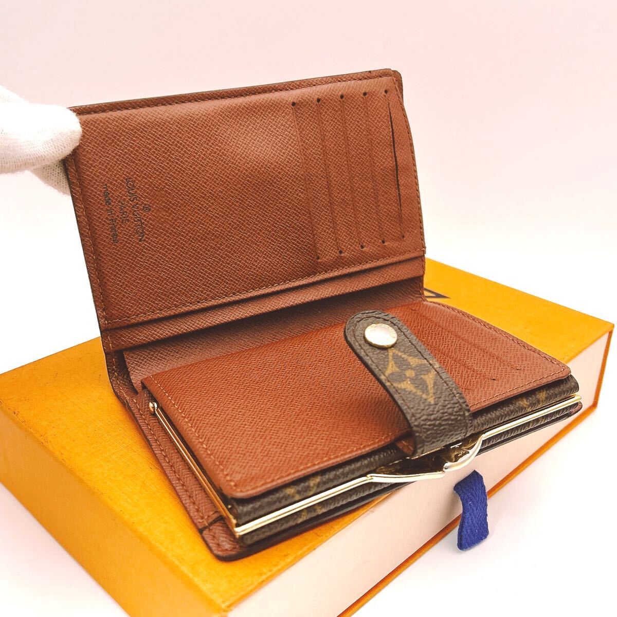 【美品】ルイヴィトン モノグラム ポルトフォイユ ヴィエノワ がま口 折り財布 ほぼ極 A1125 LOUIS VUITTON ルイヴィトン モノグラム