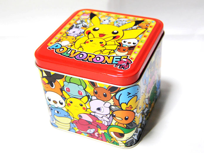 ポケモンセンター お菓子缶 ポルボローネ ポケモンドールズ柄 ピカチュウ