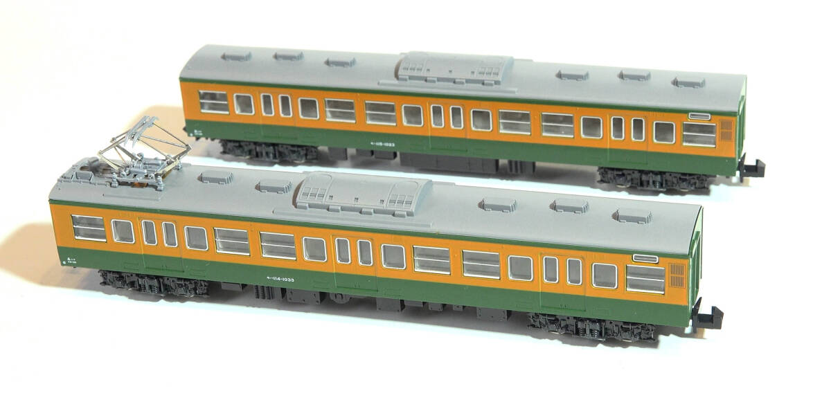 【G4JJ62】KATO「モハ114」「モハ115」1000番台湘南色　ケースなし　115系近郊形電車　中古Nゲージ　ジャンク　カトー