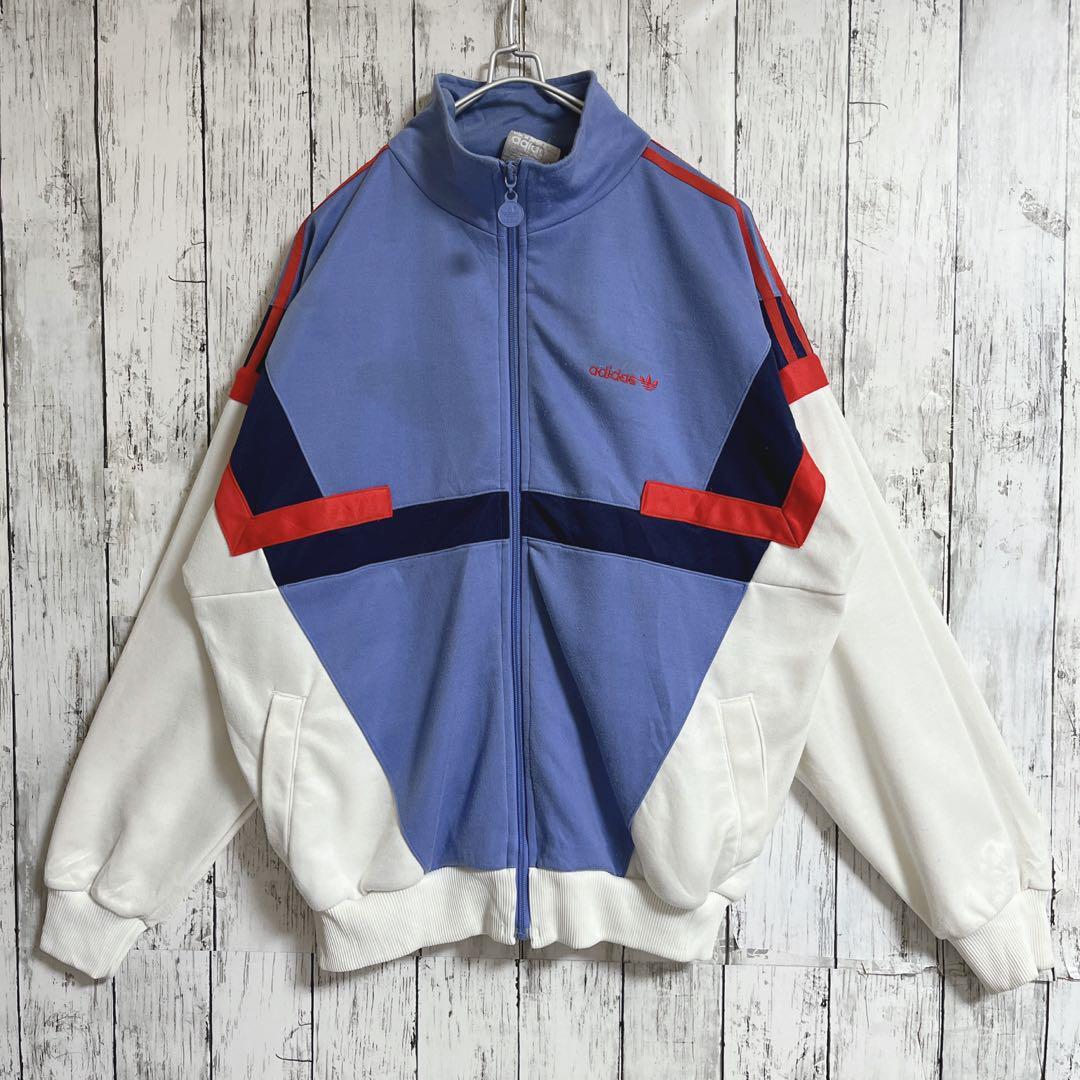 80's adidas アディダス トラックジャケット ジャージ L相当 80's adidas アディダス トラックジャケット ジャージ L相当