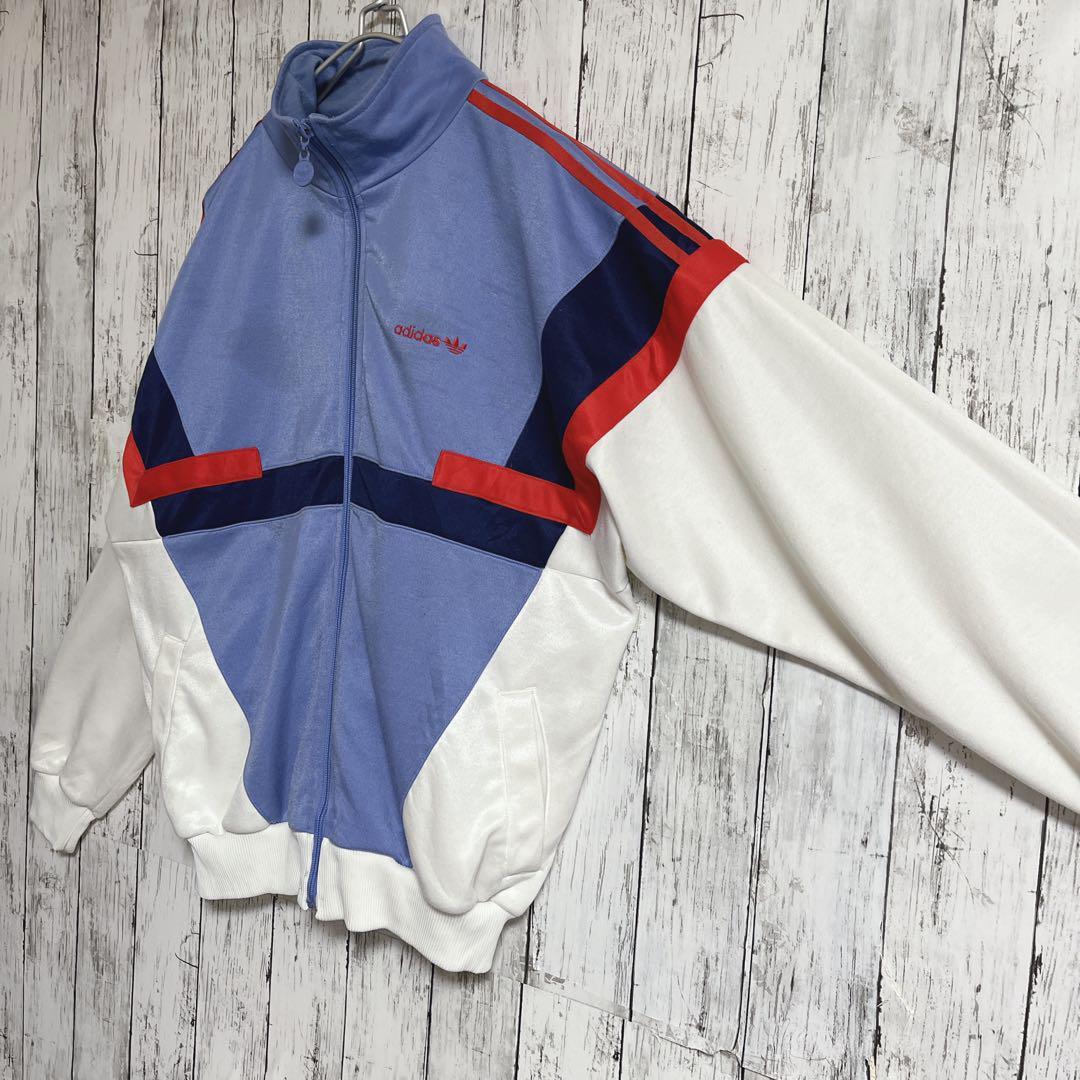 80's adidas アディダス トラックジャケット ジャージ L相当 80's adidas アディダス トラックジャケット ジャージ L相当