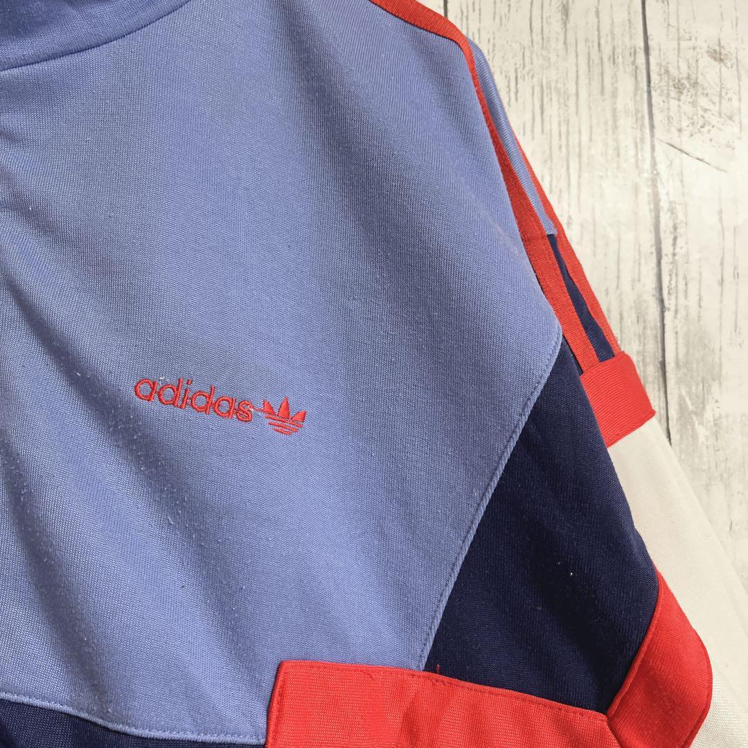 80's adidas アディダス トラックジャケット ジャージ L相当 80's adidas アディダス トラックジャケット ジャージ L相当
