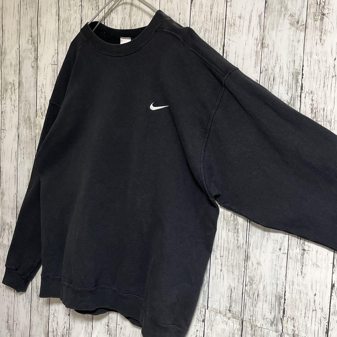 90's NIKE ナイキ 白タグ 銀タグ スウェット トレーナー L 黒 90's NIKE ナイキ 白タグ 銀タグ スウェット トレーナー L 黒