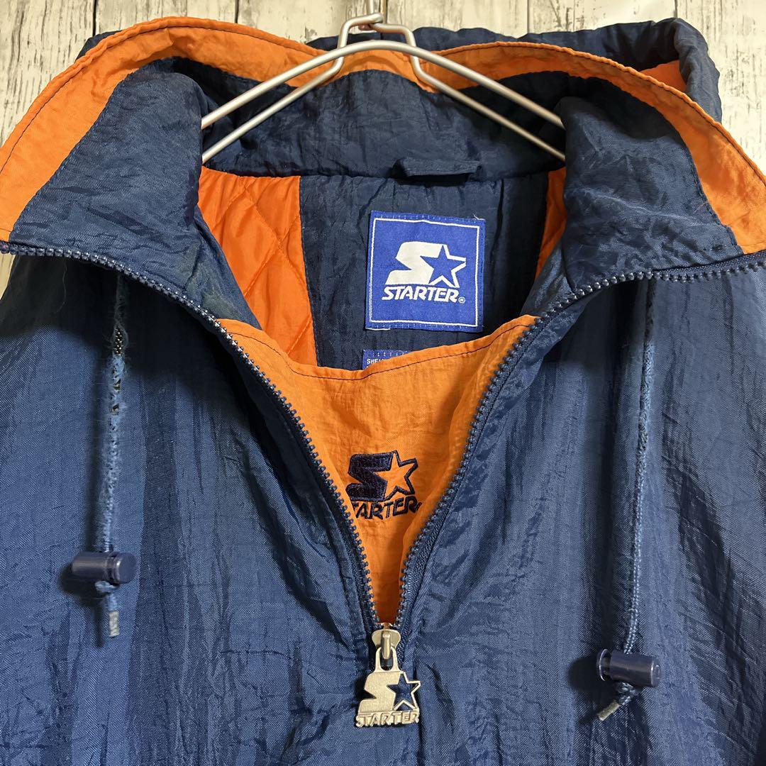 90's STARTER スターター アノラックパーカー L相当 紺 ネイビー 90's STARTER スターター アノラックパーカー L相当 紺 ネイビー