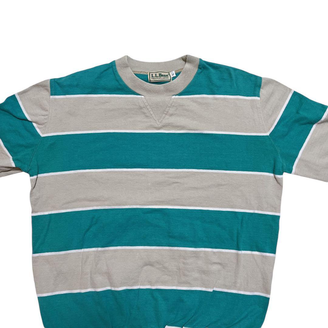 80's LLBean エルエルビーン スウェット カットソー L ボーダー 80's LLBean エルエルビーン スウェット カットソー L ボーダー