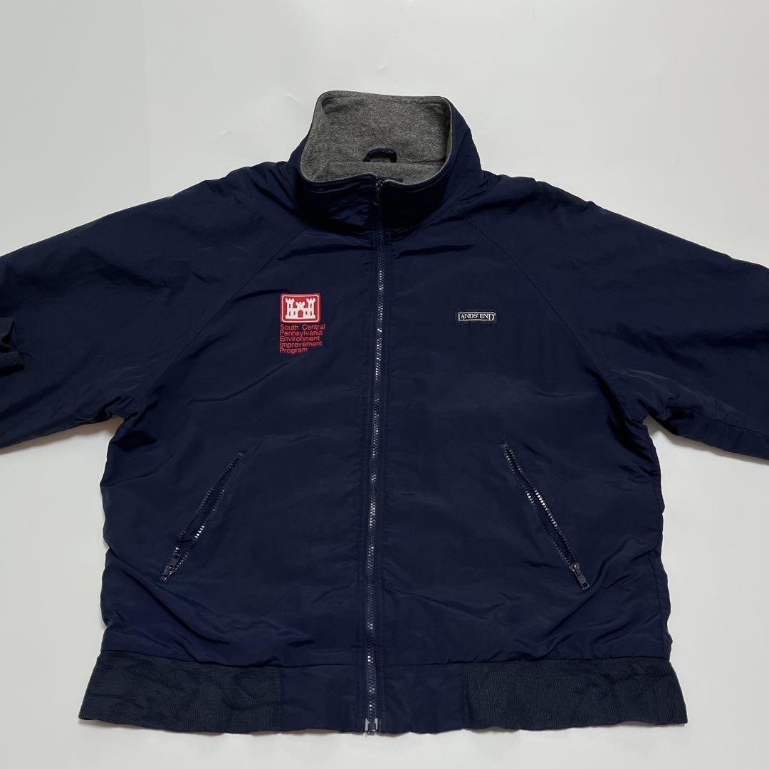 90's LANDS END ランズエンド ウォームアップジャケット L 紺 90's LANDS END ランズエンド ウォームアップジャケット L 紺