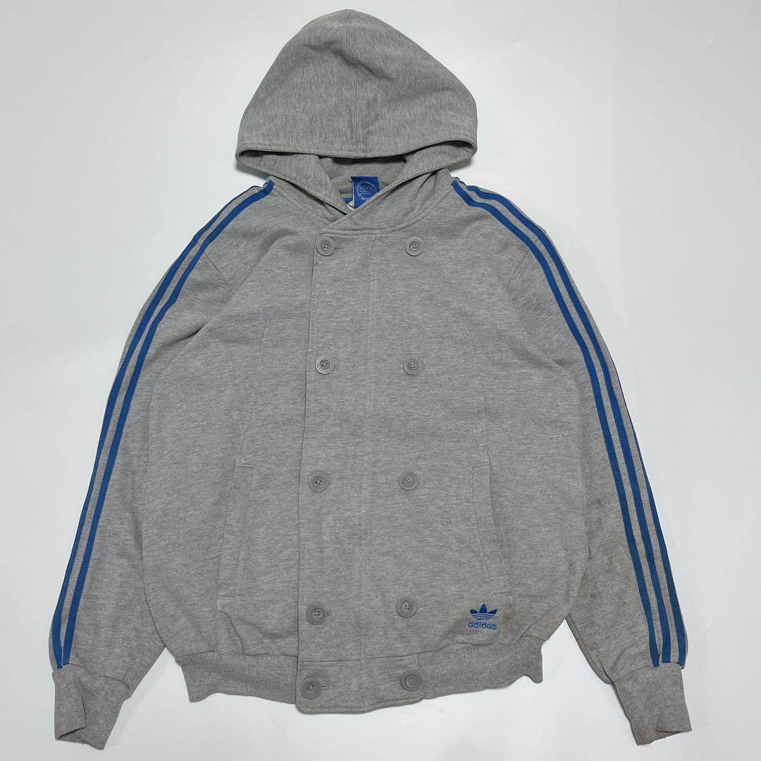 adidas アディダス ジップアップパーカー フーディー L グレー adidas アディダス ジップアップパーカー フーディー L グレー