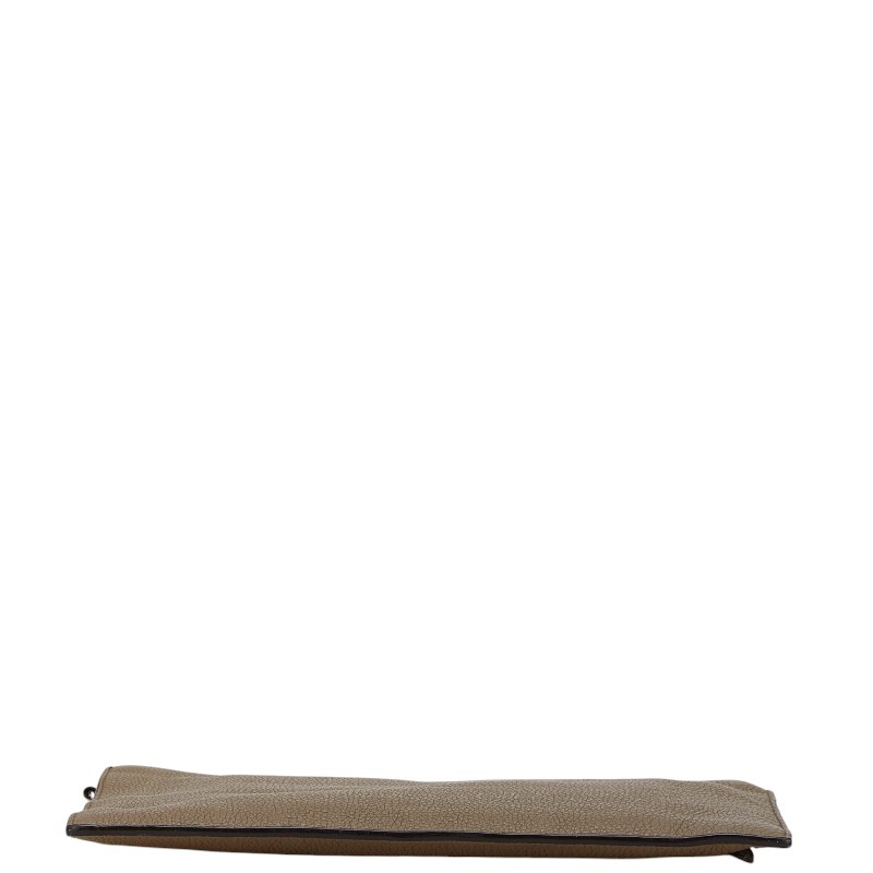 フェンディ クラッチバッグ セカンドバッグ 7N0110 グレージュ レザー レディース FENDI 【中古】