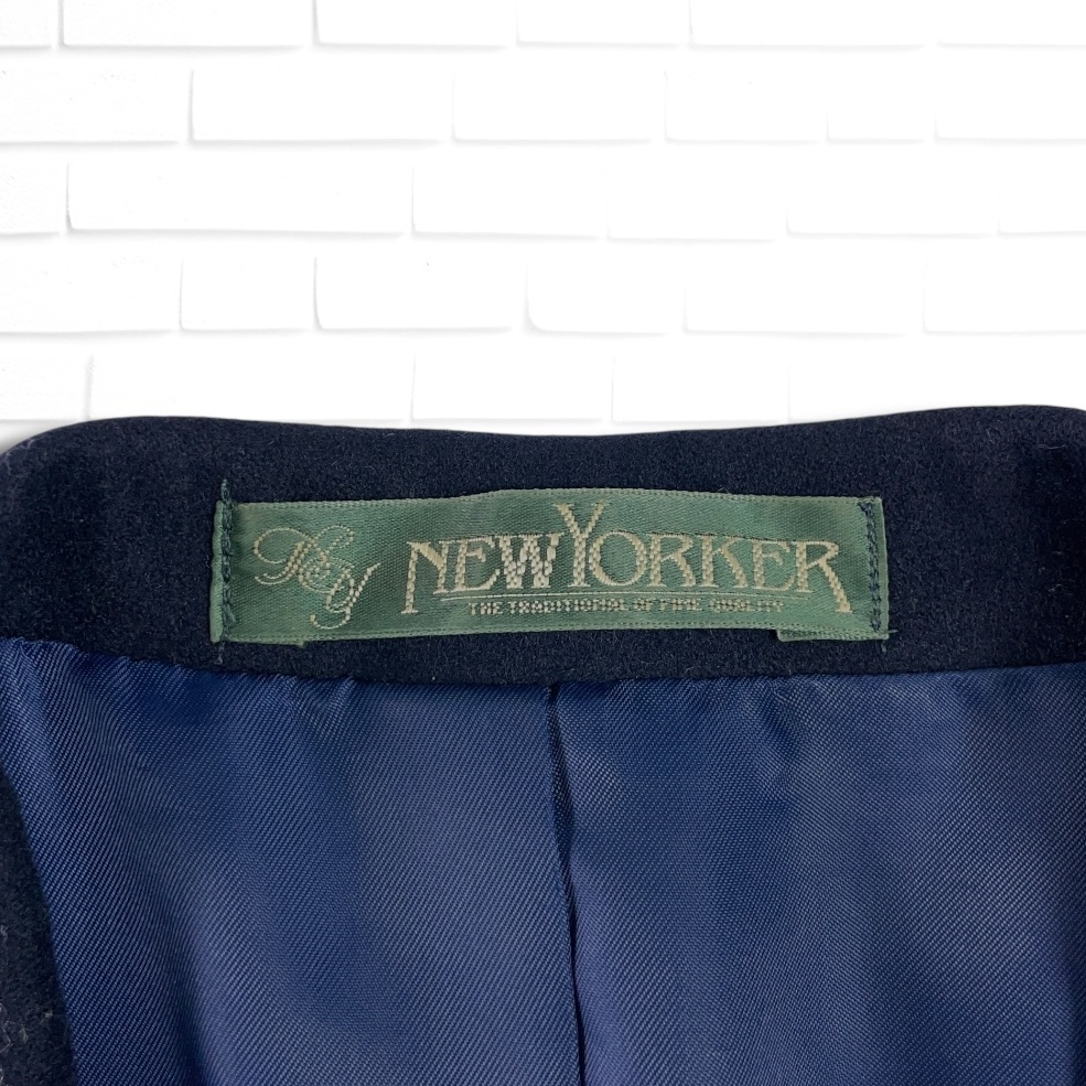良品 NEWYORKER ニューヨーカー 金ボタン ウール カシミヤ 良品 NEWYORKER ニューヨーカー 金ボタン ウール カシミヤ