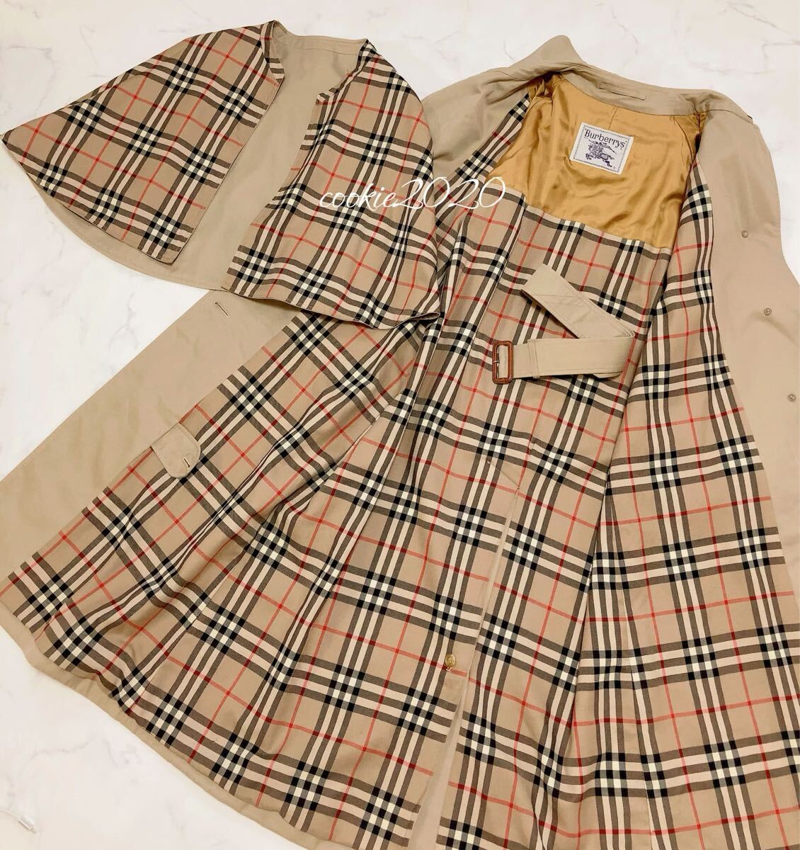 希少【高級 美品ケープ付きトレンチコート】BURBERRY バーバリー 希少【高級 美品ケープ付きトレンチコート】BURBERRY バーバリー