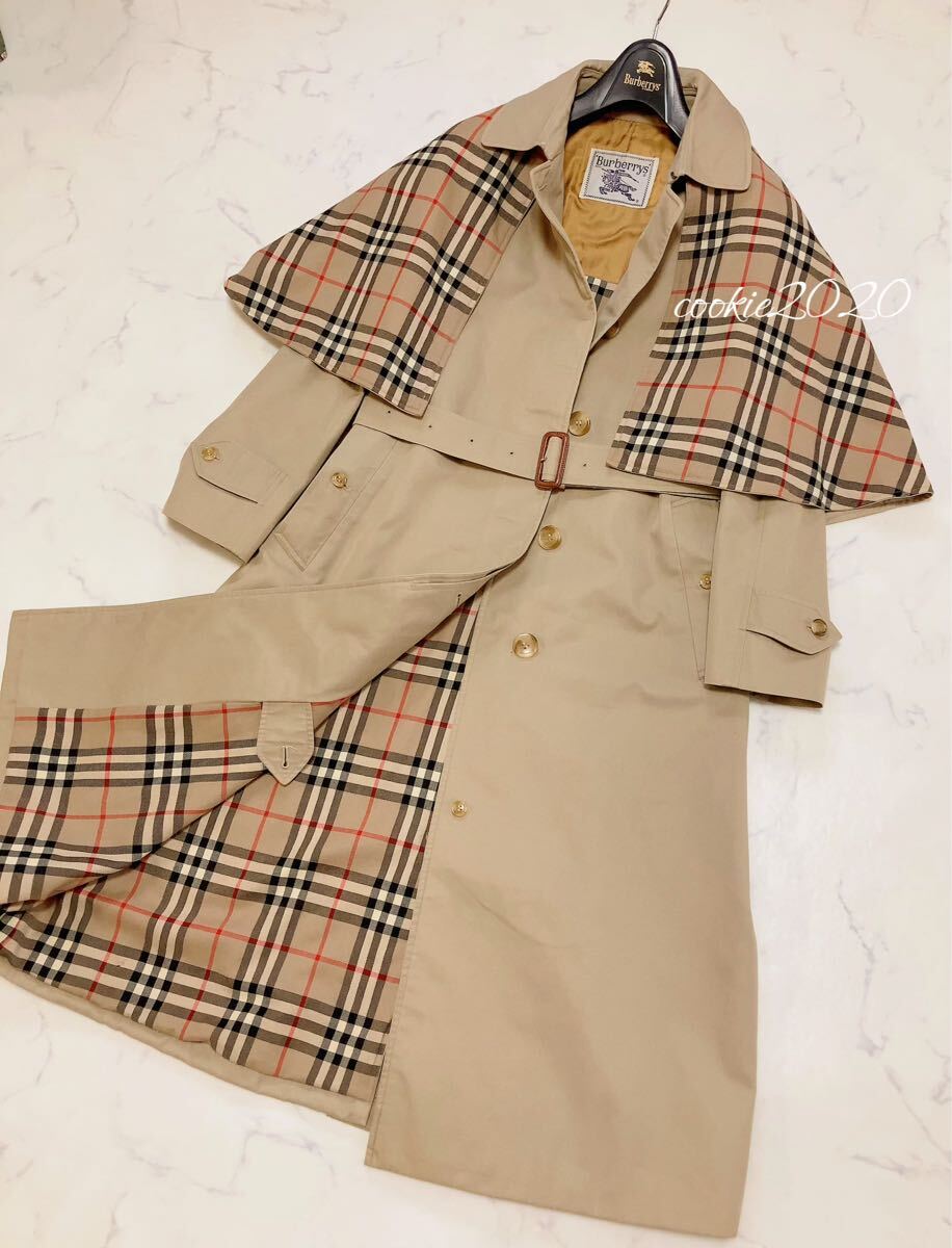 希少【高級 美品ケープ付きトレンチコート】BURBERRY バーバリー 希少【高級 美品ケープ付きトレンチコート】BURBERRY バーバリー