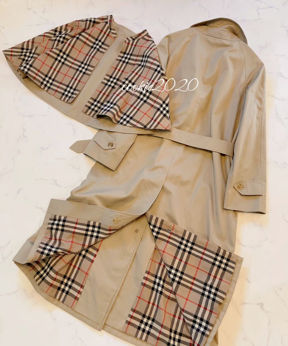 希少【高級 美品ケープ付きトレンチコート】BURBERRY バーバリー 希少【高級 美品ケープ付きトレンチコート】BURBERRY バーバリー