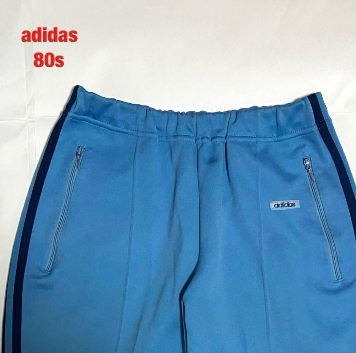 希少】adidas アディダス トラックパンツ 3本ライン 足掛け 刺繍 希少】adidas アディダス トラックパンツ 3本ライン 足掛け 刺繍