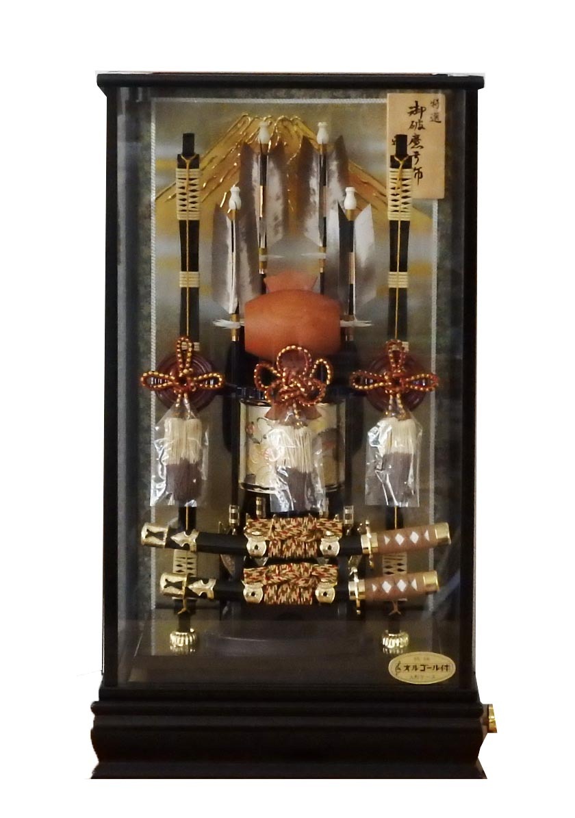 展示品特価】破魔弓18号 天然矢羽根使用 巾36cm 彫金飾り 展示品特価】破魔弓18号 天然矢羽根使用 巾36cm 彫金飾り