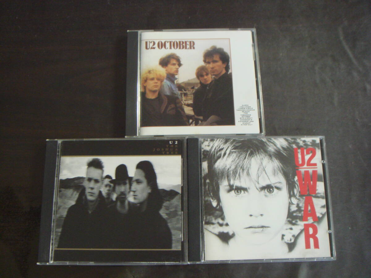 U2　CD3枚セット　OCTOBER(アイリッシュ・オクトーバー)　　WAR(闘)　THE　JOSHUA　TREE(ヨシュア・トゥリー)