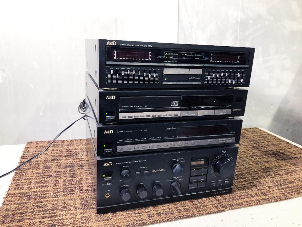 ★ジャンク扱い品 中古★通電OK★A&D アカイ＆三菱 システムコンポ オーディオ セット【DA-E830/DP-730/DA-U730】E7N9