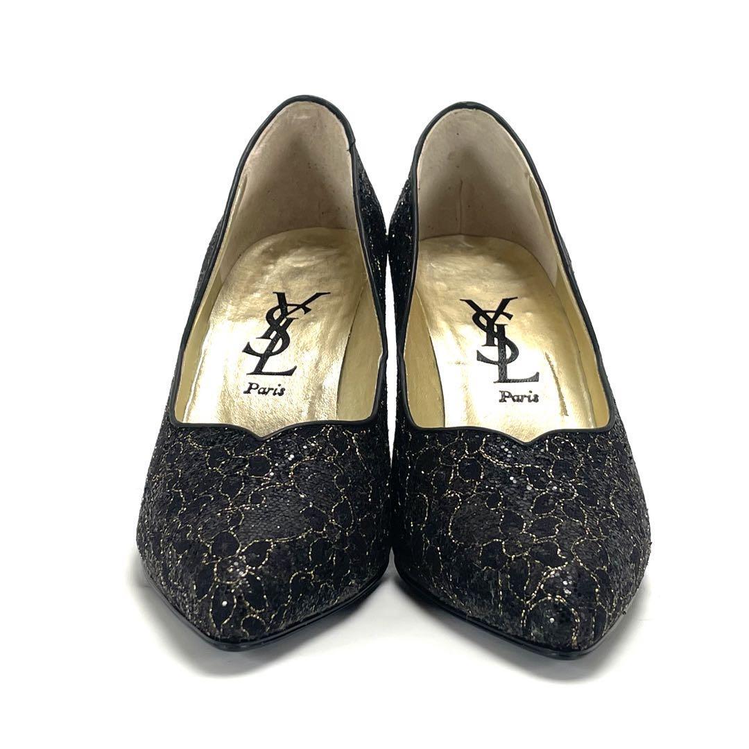 SAINT LAURENT PARIS パンプス 黒 2137123S0093 YSL Yves Saint Laurent イヴサンローラン イブサンローラン