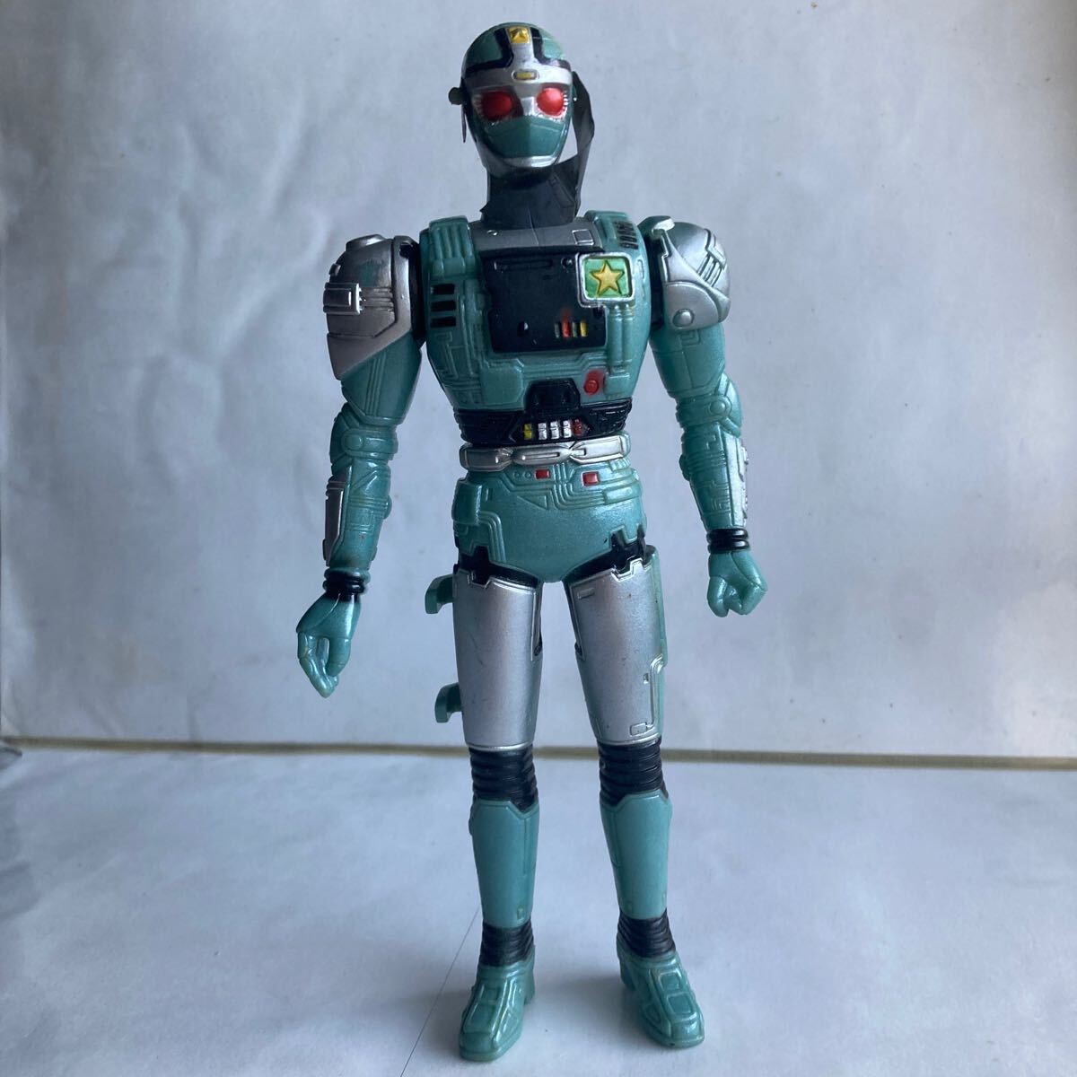 ■ジバン ソフビ1989 約20cm 機動刑事ジバン 人形 メタルヒーロー ビンテージフィギュア 特撮 バンダイ昭和レトロ 当時物3c昔古い超合金
