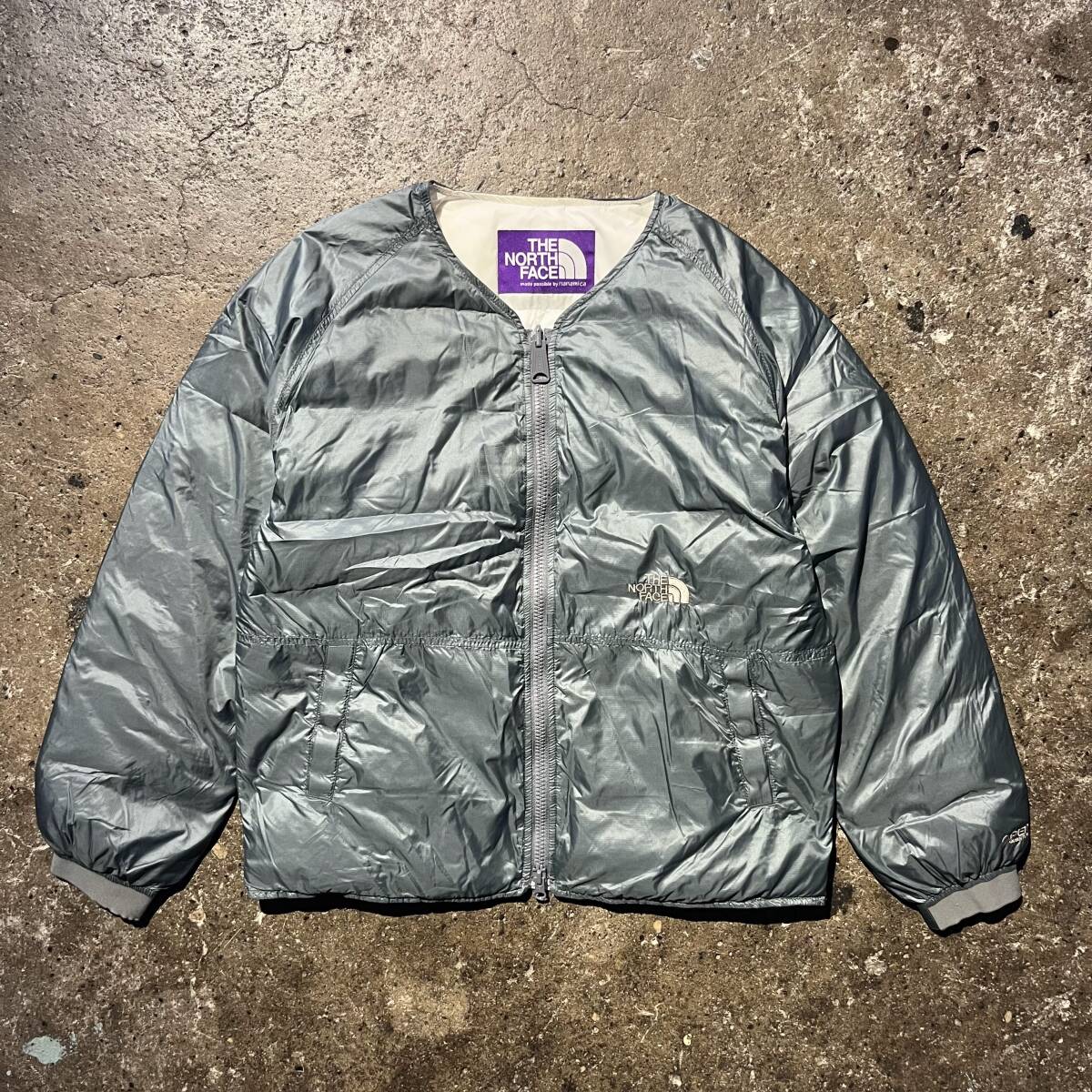 THE NORTH FACE PUPLE LABEL PERTEX Reversible Down べた付く THE NORTH FACE PUPLE LABEL PERTEX Reversible Down べた付く