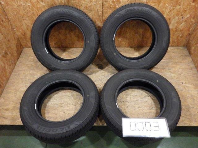 【山形 酒田発】中古 サマータイヤ4本 185/70R14 88S BRIDGESTONE ECOPIA NH200 2023年13週製 センター溝約5.3mm 7部山 ◇説明欄要確認◇