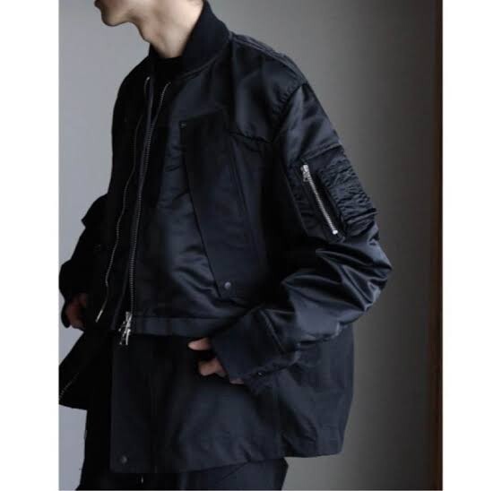 Sacai サカイ ブルゾン ブラック ジャケット MA1 サカナクション Sacai サカイ ブルゾン ブラック ジャケット MA1 サカナクション