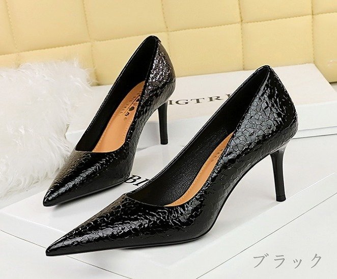 [ high quality ] all 5 color slip-on shoes Loafer moccasin pin heel ....tu plain simple 34 black 