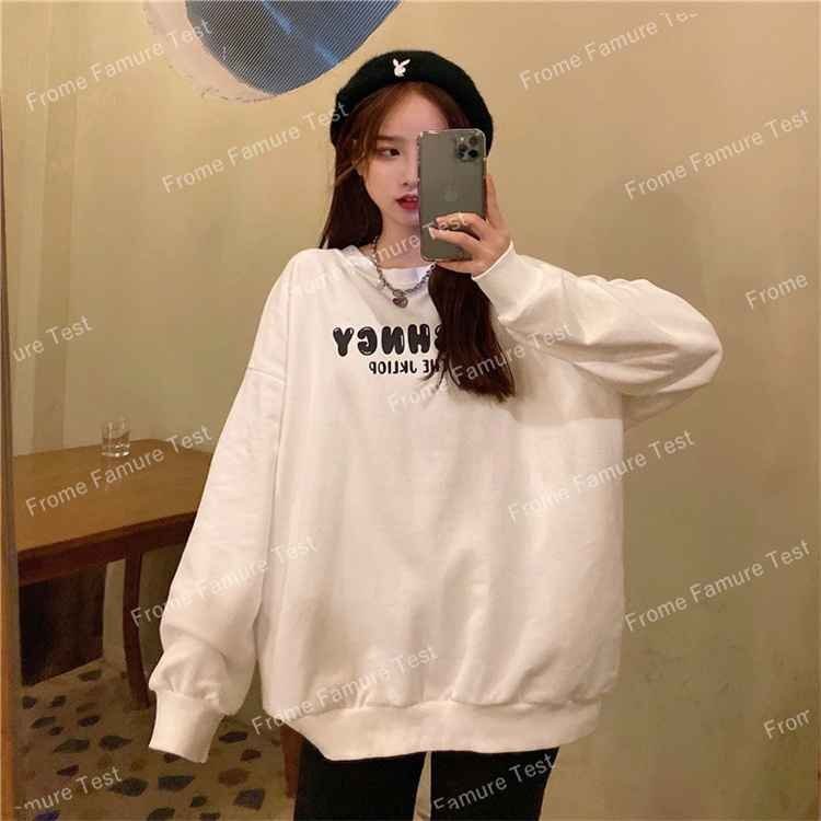  tops Parker long sleeve spring put on college style Korea manner XL white 