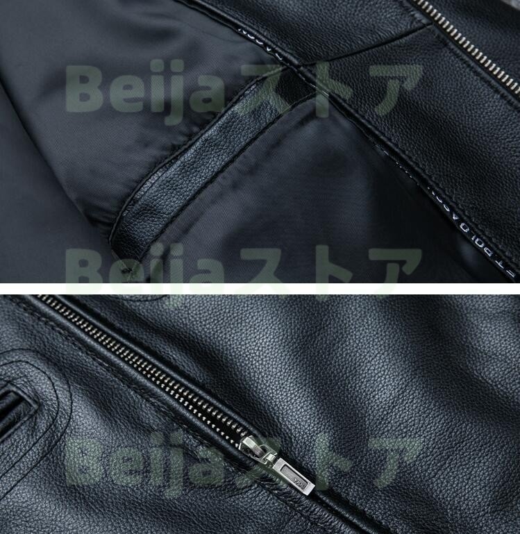 春秋　高級(jí)上品　本革　牛革　ラム革　バイクジャケット　メンズライダース レザー バイクウェア 革ジャン　S~4XL 選択