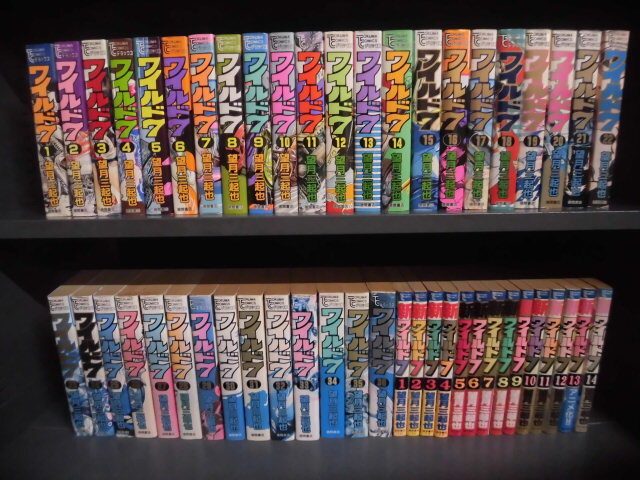 肌触りがいい ワイルド7 全36巻 全14巻 トクマコミックス 全初版の計50冊セット 望月三起也 新・ワイルド7 デラックス版/ 全巻セット