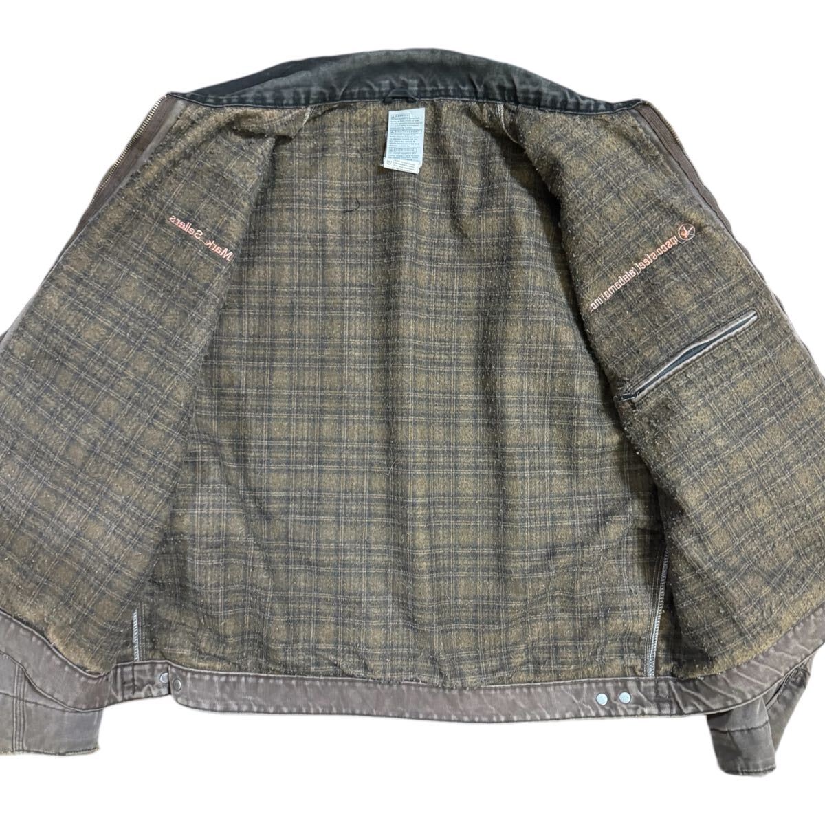 稀少 Carhartt USA製 企業ロゴ ダック デトロイトジャケット J97 稀少 Carhartt USA製 企業ロゴ ダック デトロイトジャケット J97