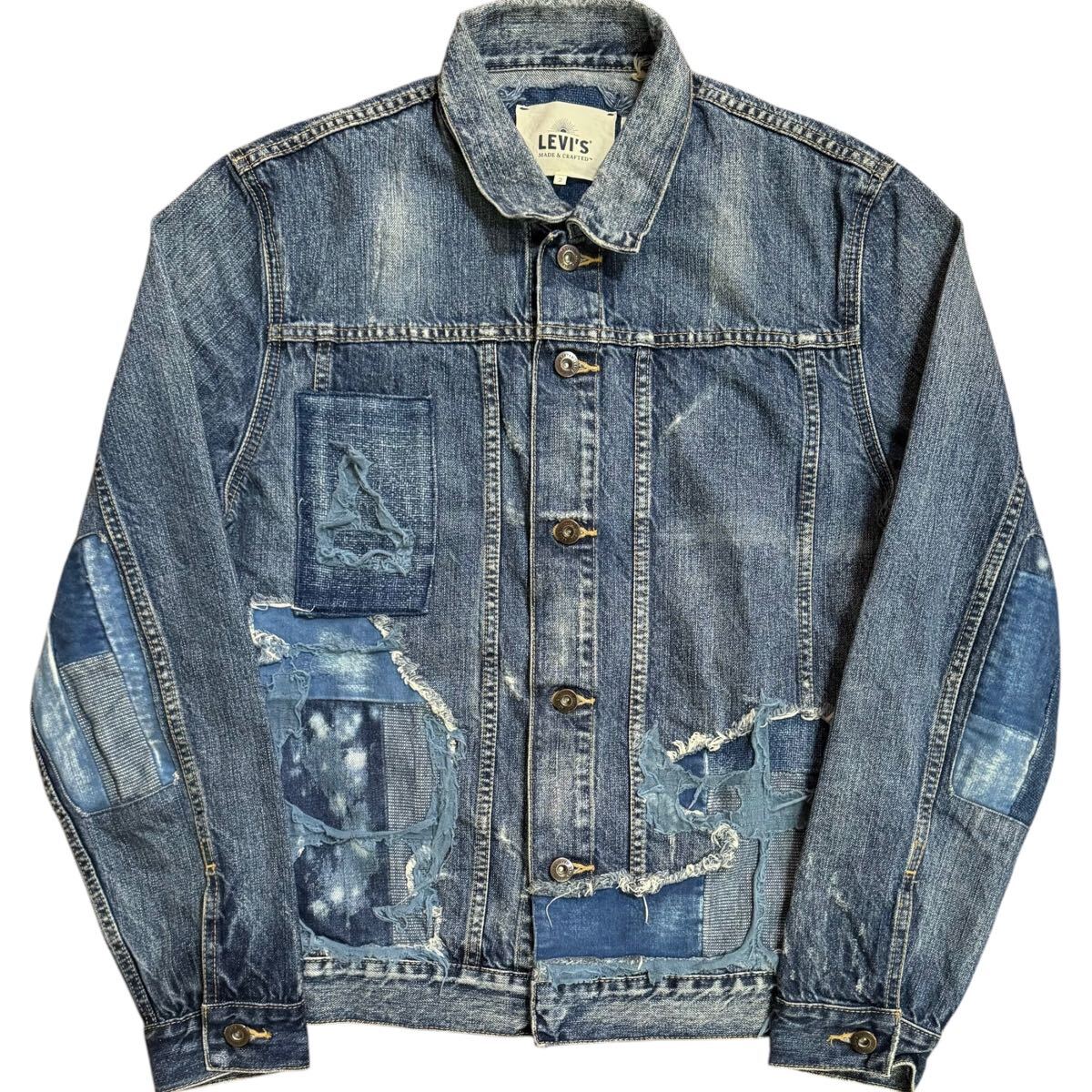 LEVI'S MADE&CRAFTED Destroyed Denim Jacket パッチワーク LEVI'S MADE&CRAFTED Destroyed Denim Jacket パッチワーク