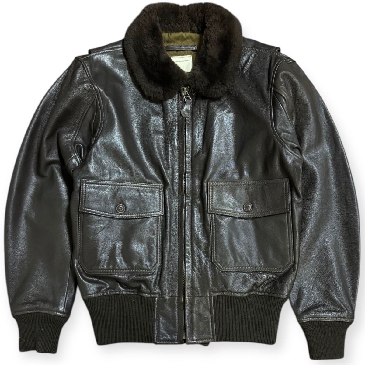 美品 ORCHARD 80s ビンテージ TYPE G-1 山羊革 米軍実物 官給品 美品 ORCHARD 80s ビンテージ TYPE G-1 山羊革 米軍実物 官給品